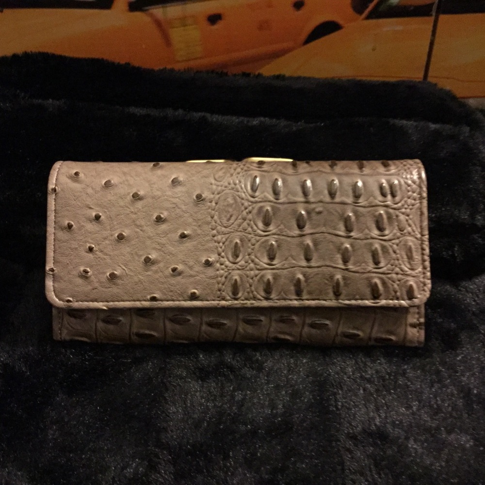 SOLD...Ostrich leather wallet
